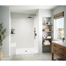 Swan SMMK963662.013 - SMMK96-3662 36 x 62 x 96 Swanstone Smooth Glue up Tub Wall Kit in Coastal Sands