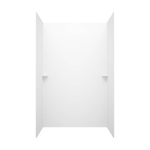 Swan SS00603.010 - SS-60-3 30 x 60 x 60 Swanstone® Smooth Glue up Tub Wall Kit in White