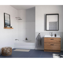 Swan GN58000.010 - GN-58 30 x 60 x 58 Veritek Smooth Glue up Tub Wall Kit in White