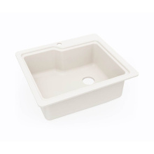 Swan KS02522SB.018 - KSSB-2522 22 x 25 Swanstone® Dual Mount Single Bowl Sink in Bisque