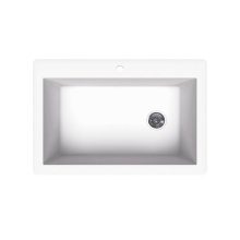 Swan QZ03322SB.210 - QZSB-3322 22 x 33 Granite Drop in Single Bowl Sink in Opal White
