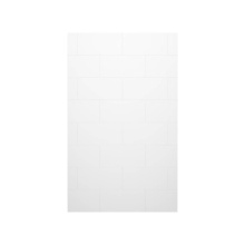 Swan TSMK9634.010 - TSMK-9634-1 34 x 96 Swanstone® Traditional Subway Tile Glue up Bathtub and Shower Single Wall