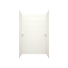 Swan MSMK843062.018 - MSMK84-3062 30 x 62 x 84 Swanstone® Modern Subway Tile Glue up Shower Wall Kit in Bisque