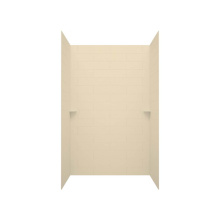 Swan MSMK723062.037 - MSMK72-3062 30 x 62 x 72 Swanstone® Modern Subway Tile Glue up Tub Wall Kit in Bone