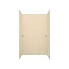 Swan TSMK843062.037 - TSMK84-3062 30 x 62 x 84 Swanstone® Traditional Subway Tile Glue up Shower Wall Kit in Bone