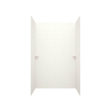 Swan TSMK843262.018 - TSMK84-3262 32 x 62 x 84 Swanstone® Traditional Subway Tile Glue up Shower Wall Kit in Bisque
