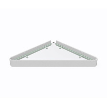 Swan CNRSHELF.001 - White Metal and Glass Corner Shelf