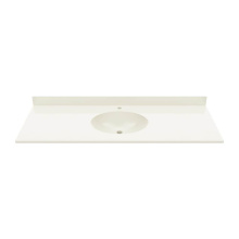 Swan VC02255.037 - VC1B2255 Ellipse 22 x 55 Single Bowl Vanity Top in Bone
