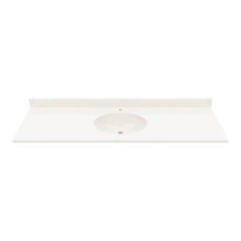 Swan VC02261.018 - VC1B2261 Ellipse 22 x 61 Single Bowl Vanity Top in Bisque