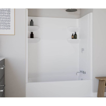 Swan VP6032CTSMM2AL.010 - VP6032CTSMM2AL/R 60 x 32 Veritek™ Pro Alcove Left Hand Drain Four Piece Tub Shower in White