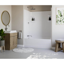 Swan VP6042CTSM2AL.010 - VP6042CTSM2AL/R 60 x 42 Veritek™ Pro Alcove Left Hand Drain Four Piece Tub Shower in White