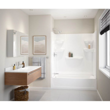 Swan VP6030CTSMAL.010 - VP6030CTSMAL/R 60 x 30 Veritek™ Pro Alcove Left Hand Drain Four Piece Tub Shower in White