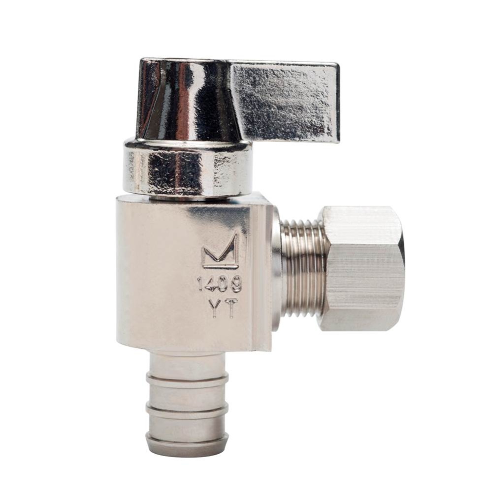 1/2 Pex F1807 x 3/8 Compression Nl 1/4-turn Angle Stop