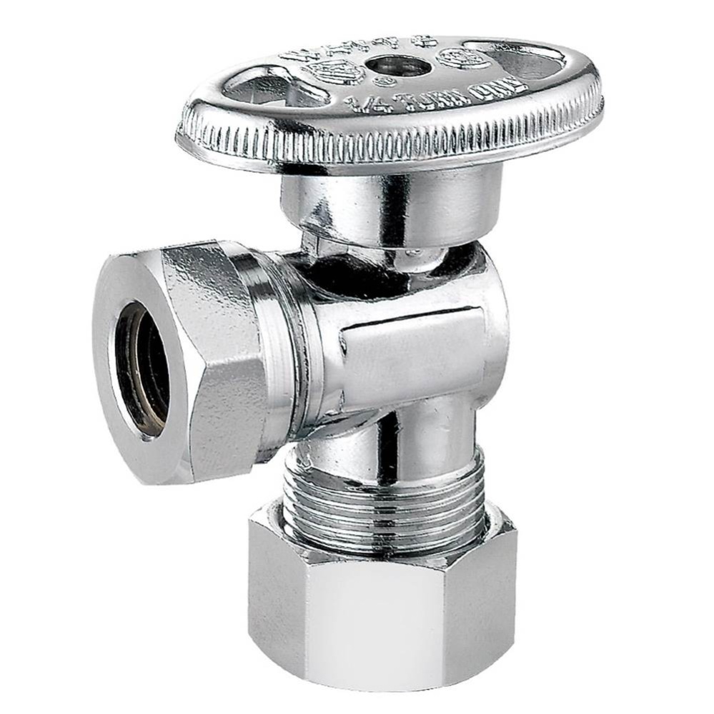 Ang Stop 5/8od x 1/2 Mip (7/16od) Qtr-turn Chrome 1/bx