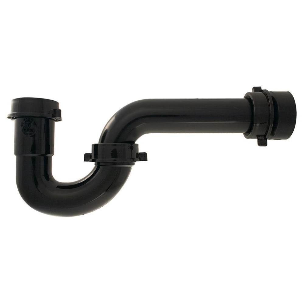 P-trap Black 1-1/2 W/abs Trap Adapter & Soft Washer 1/bg