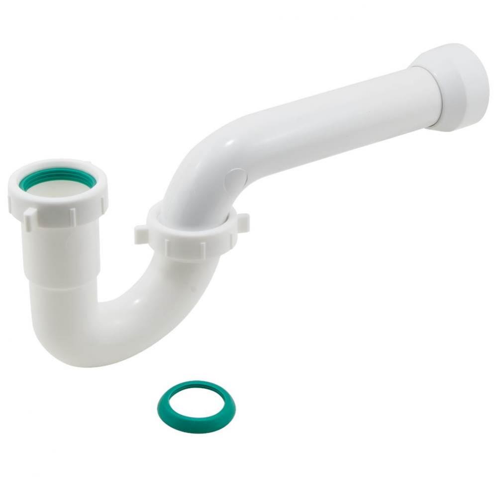P-trap Whte 1-1/2 Pvc S-weld Trap Adaptr & Pvc Wallbend Soft Wshrs1/bg