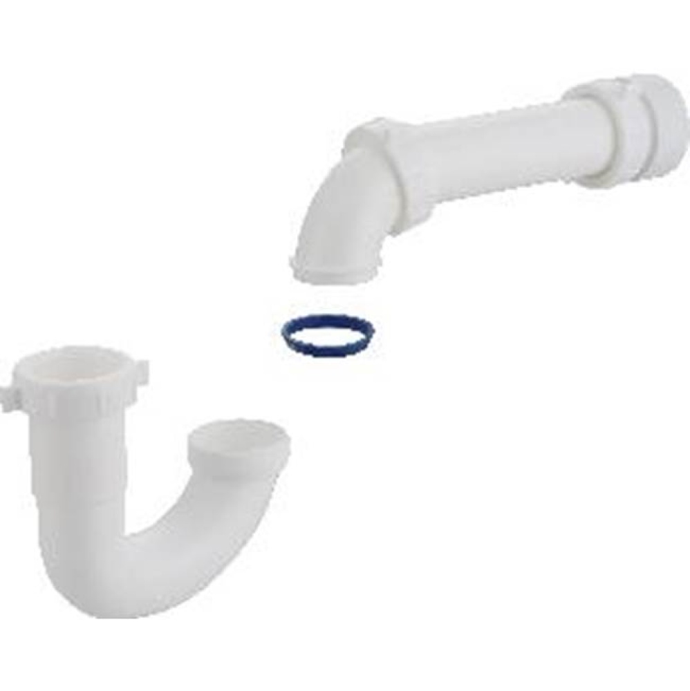 1-1/2 Reversible P-trap White W/pvc Trap Adapter & Soft Wshr 1/bg