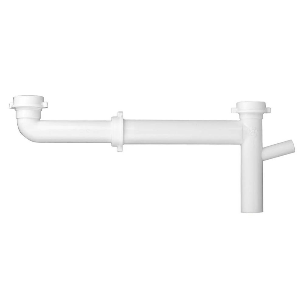 End Outlet Tele Wht Slip Joint 1-1/2x16 W/ 1/2 Dw Branch 1/bg