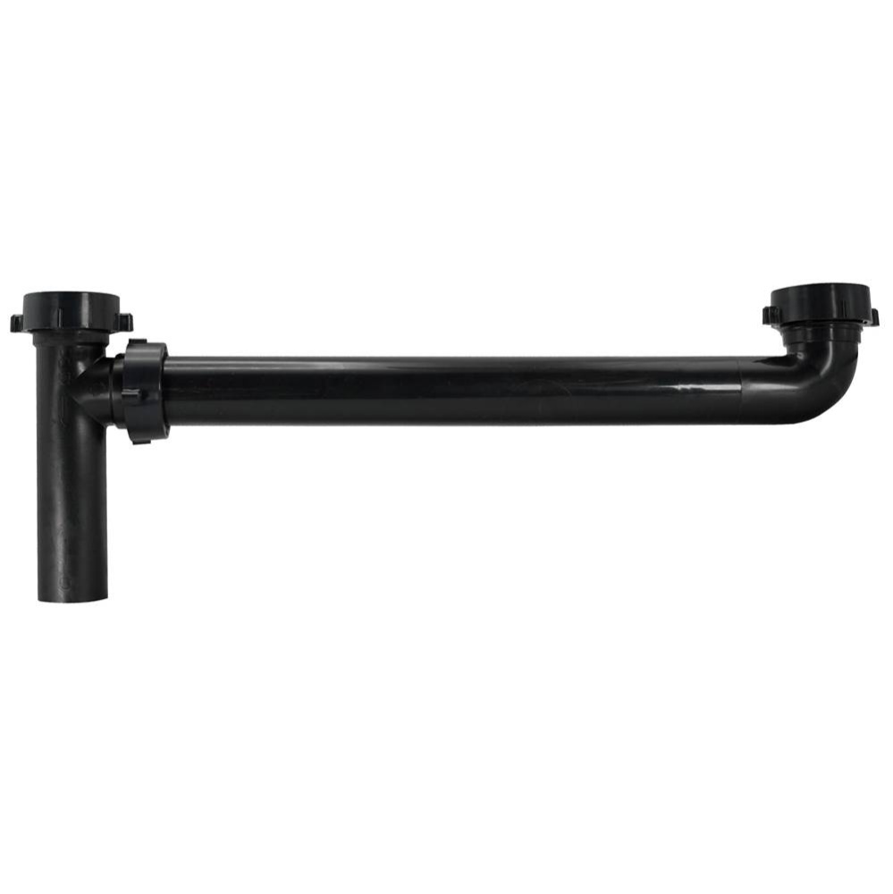 End Outlet Black Slip Joint 1-1/2 x 16 W/soft Wshr 1/bg