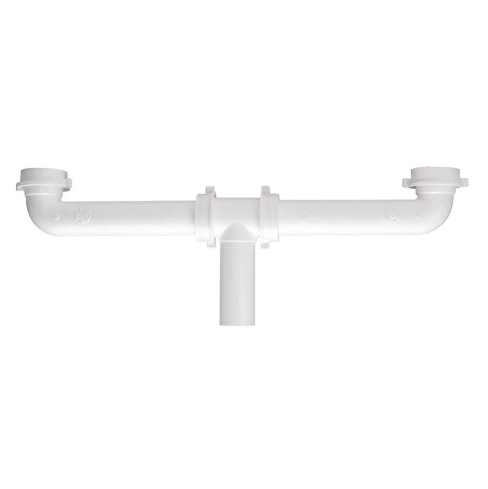 Center Outlet White Slip Joint 1-1/2 x 16 1/bg