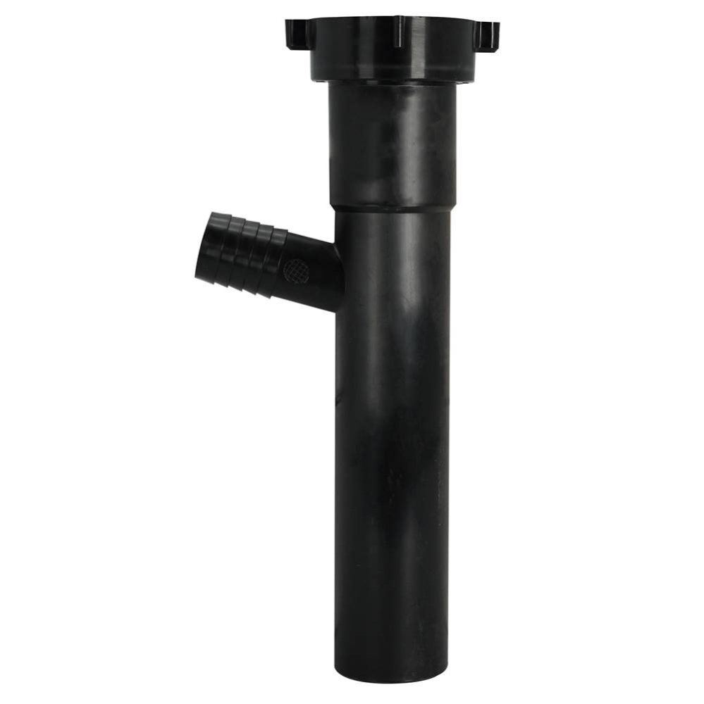 Dishwasher Tailpiece Black Direct Connect 1-1/2 x 8 W/ 3/4 Dwbr 1/bg