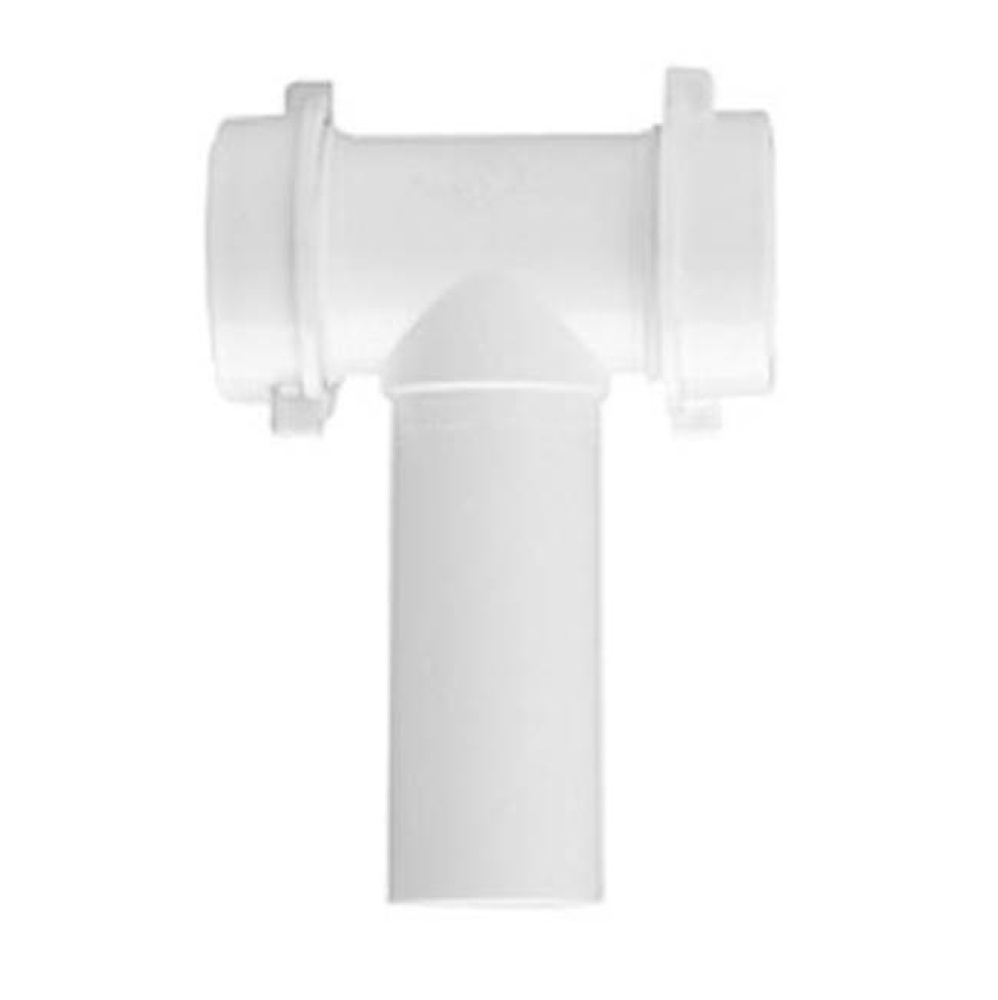 Center Out Tee White Slip Joint 1-1/2 1/bg