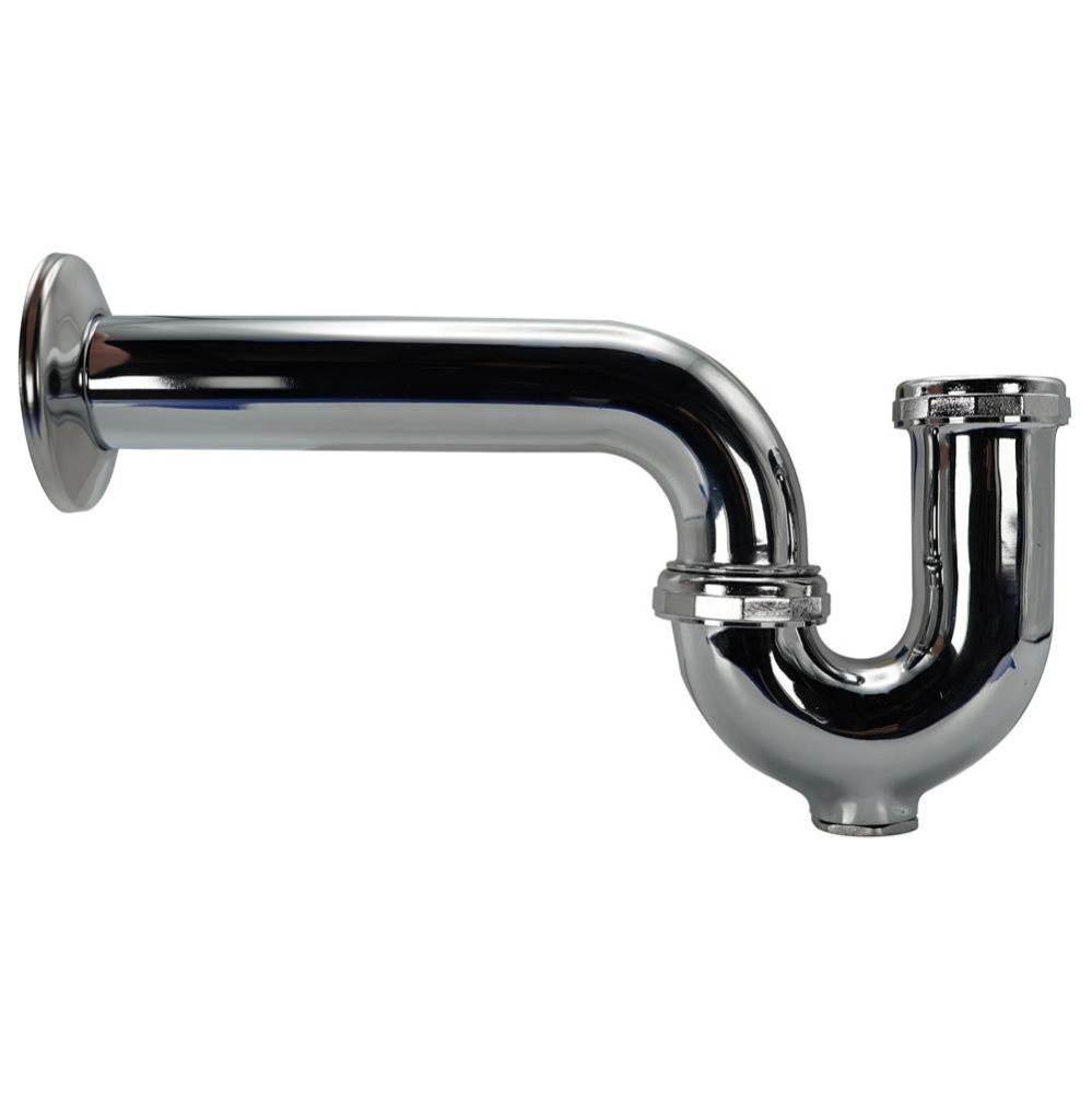 P-trap 1-1/4 Cast In x 1-1/2 17 Ga Out W/ Cleanout Chrome 1/bx