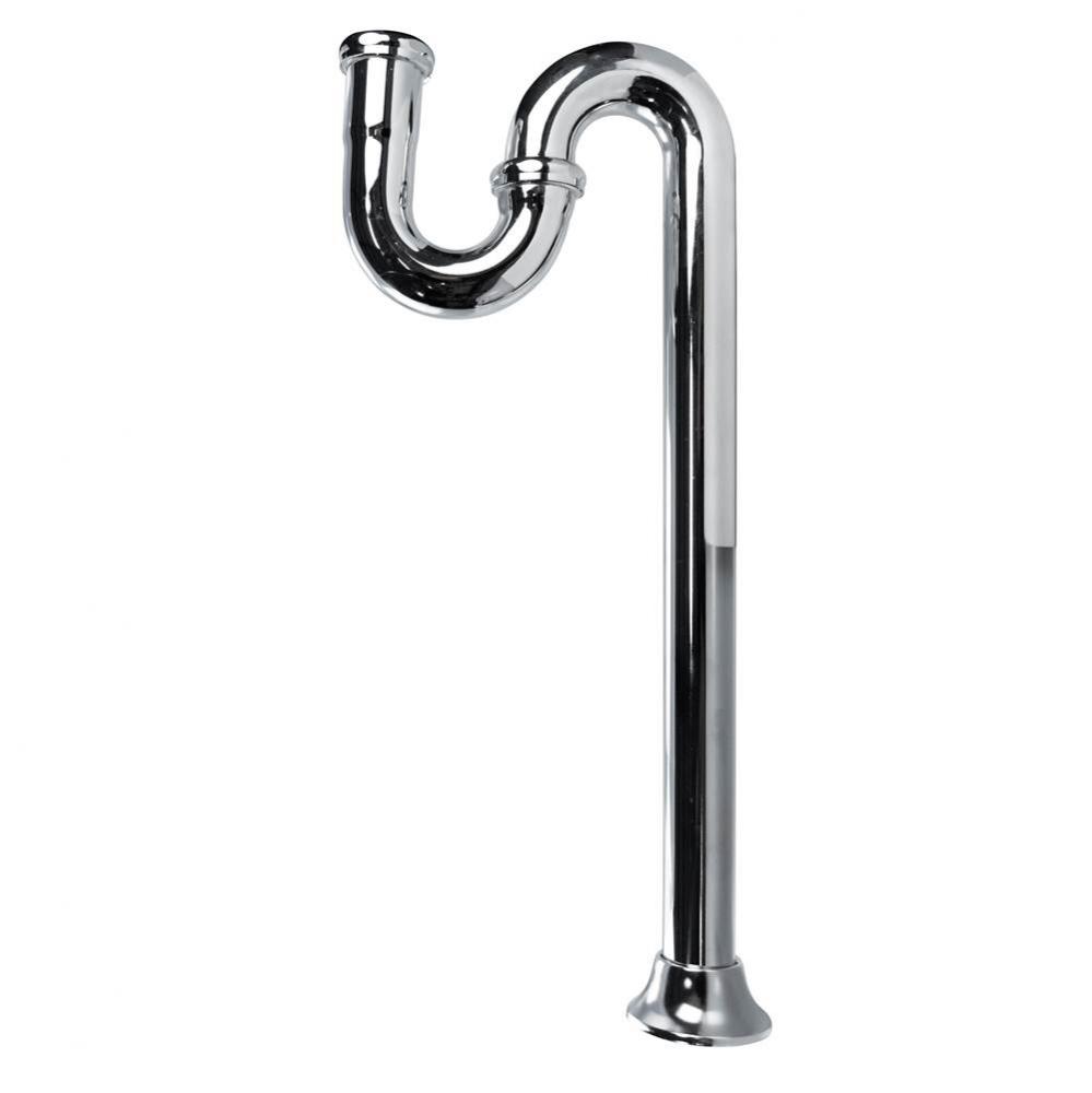 S-trap 1-1/2 W/ Brass Nuts & Bell Escut Chrome 17ga 1/bx