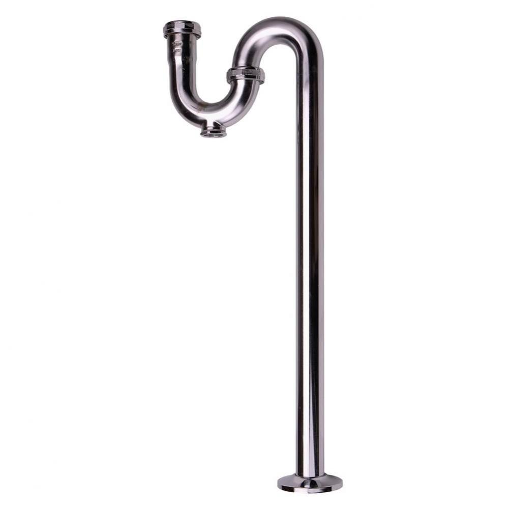 S-trap 1 1/4 W/ Cleanout Chrome 17ga 1/bx