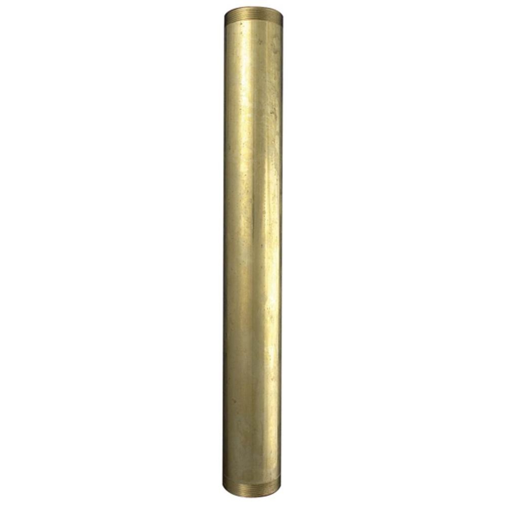 Threaded Both Ends Tube 1-1/2 x 12 Rough Brass 20ga