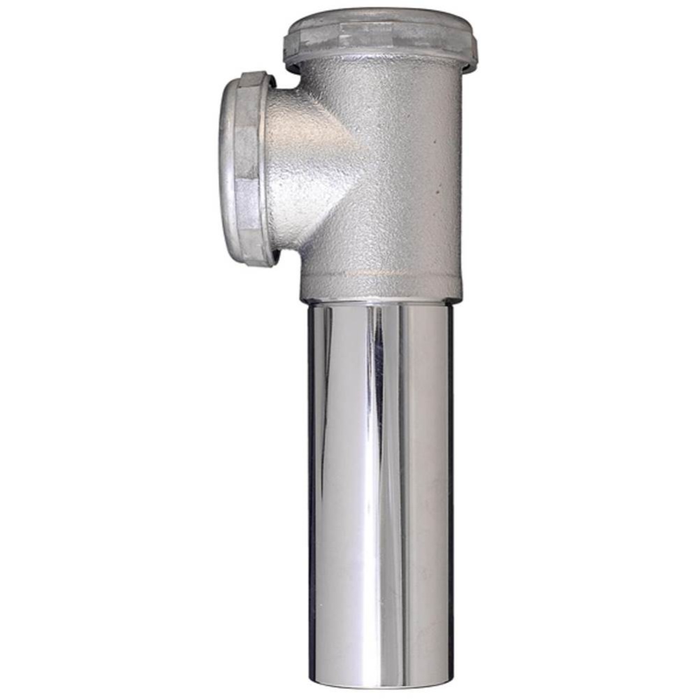 Tee End Outlet Slip Joint 1-1/2 Chrome Cast Brass