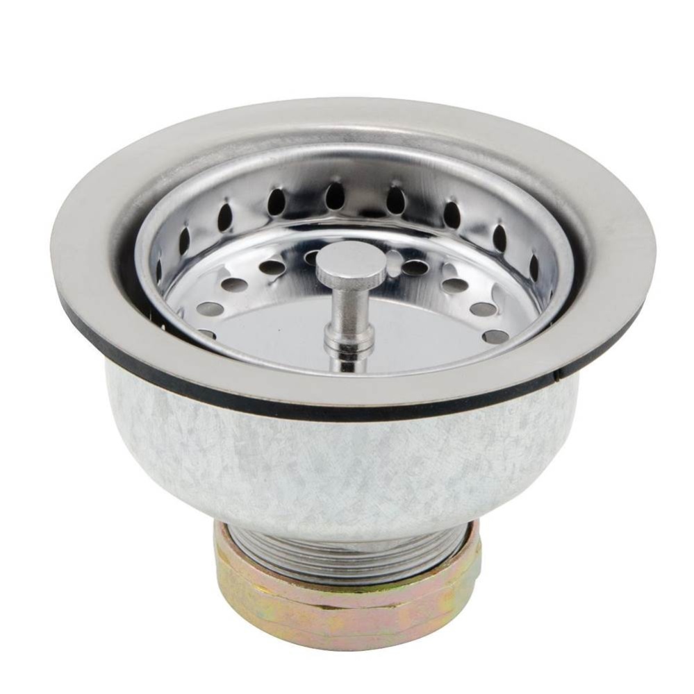 Kwik-fit Cup Style Sink Strainer, Zinc Nuts, Chrome 1/bx