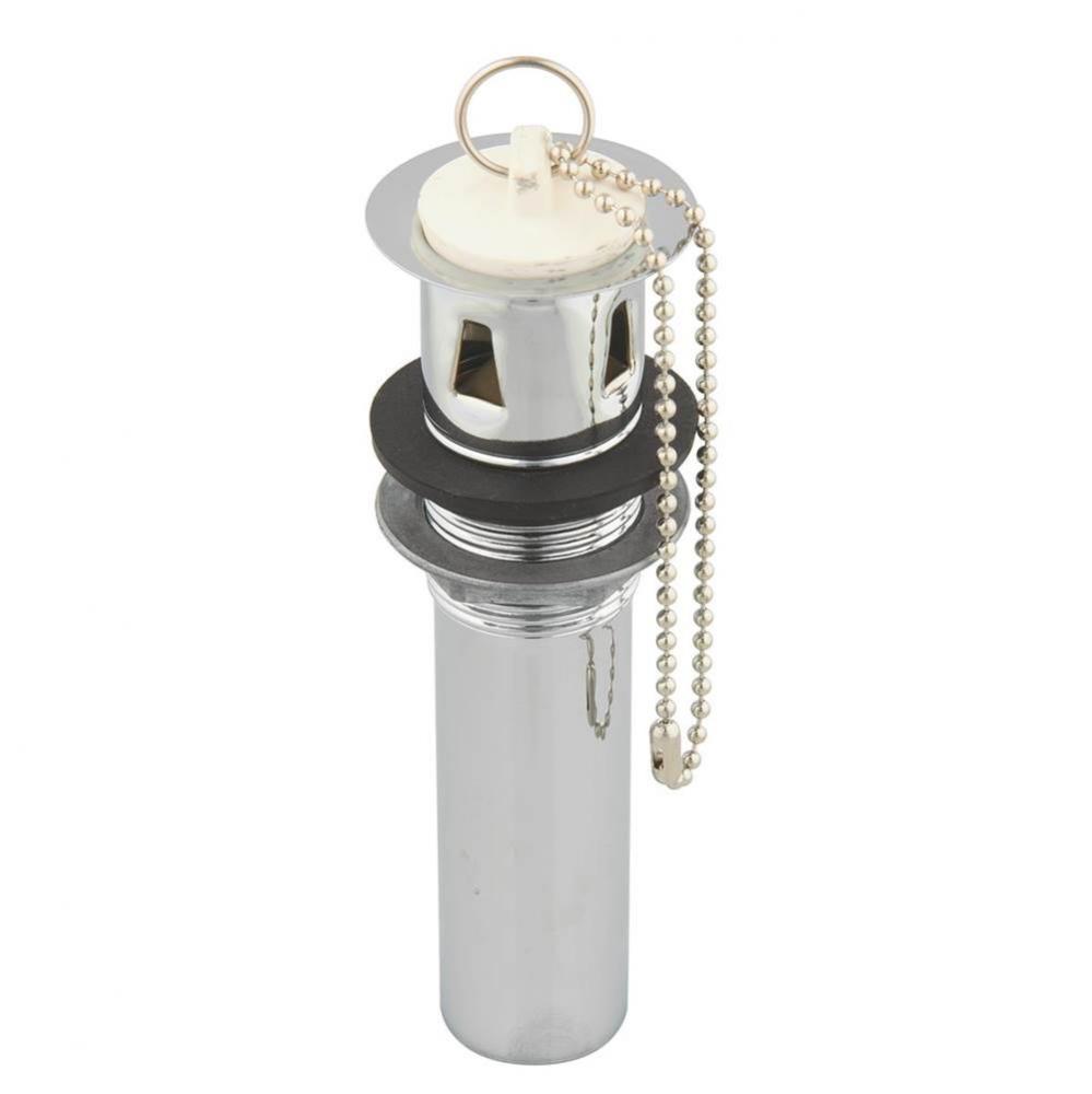 0140851-po Plug Drain 1pc 1-1/4x5 Chrm W/ Ovrflw, Stopper & Chain 1/bx