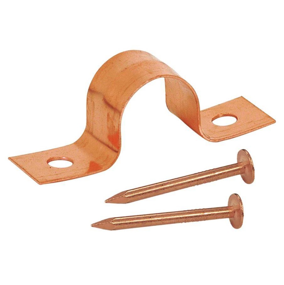 1/2 Cts Cu Plated Tube Strap W/ Nails