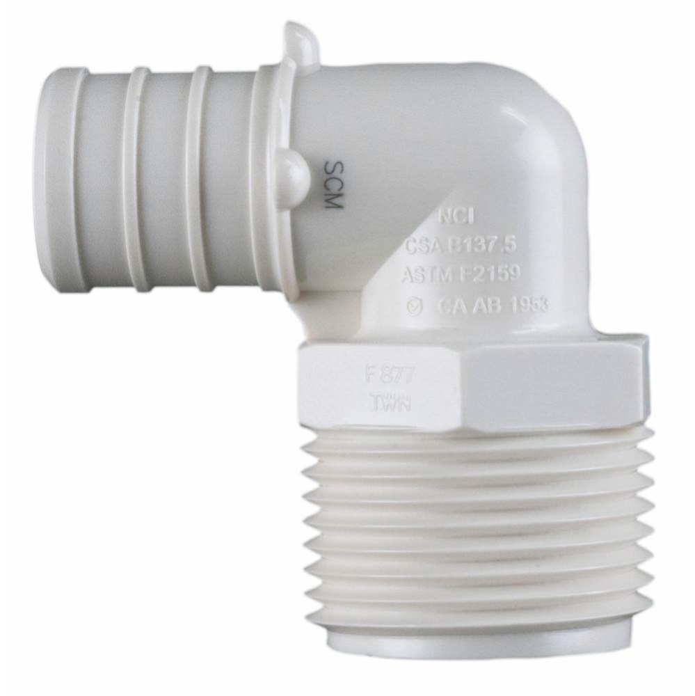 Elbow 3/4pex x 1/2mip 90 Polymer 25/bg