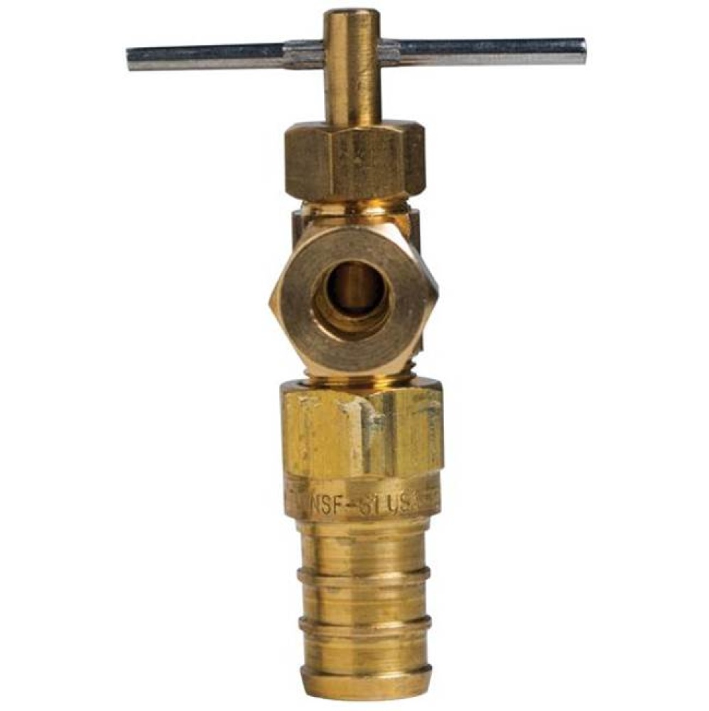 Valve 1/2 Pex x 1/4 Od Comp Icemaker No Lead