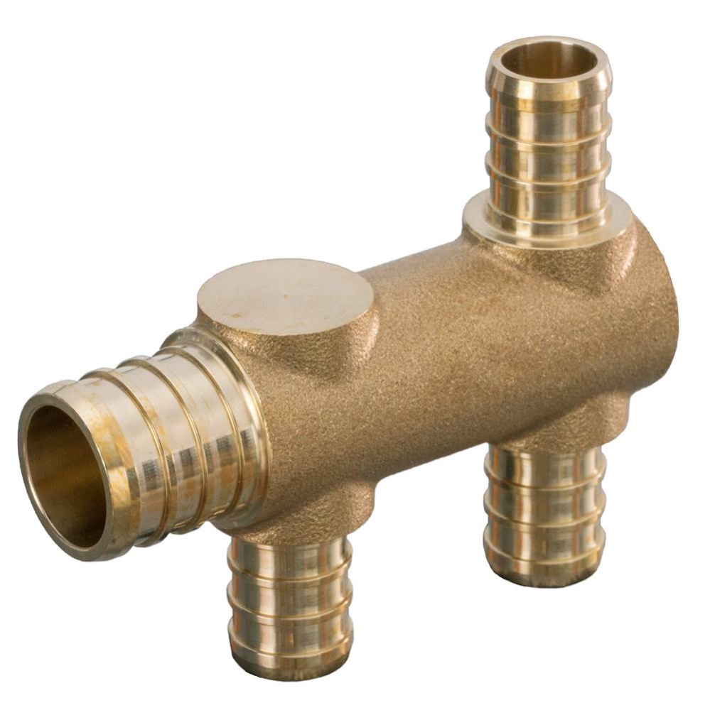 Multiport Tee 1/2 Pex 3 Port 3/4 Pex x Closed H Pattern 1/bg