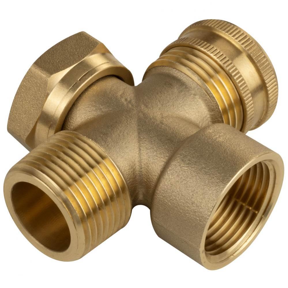 Cross Adptr 3/4'' Fip Swvl x 3/4'' Fip x 3/4'' Mip x 3/4''