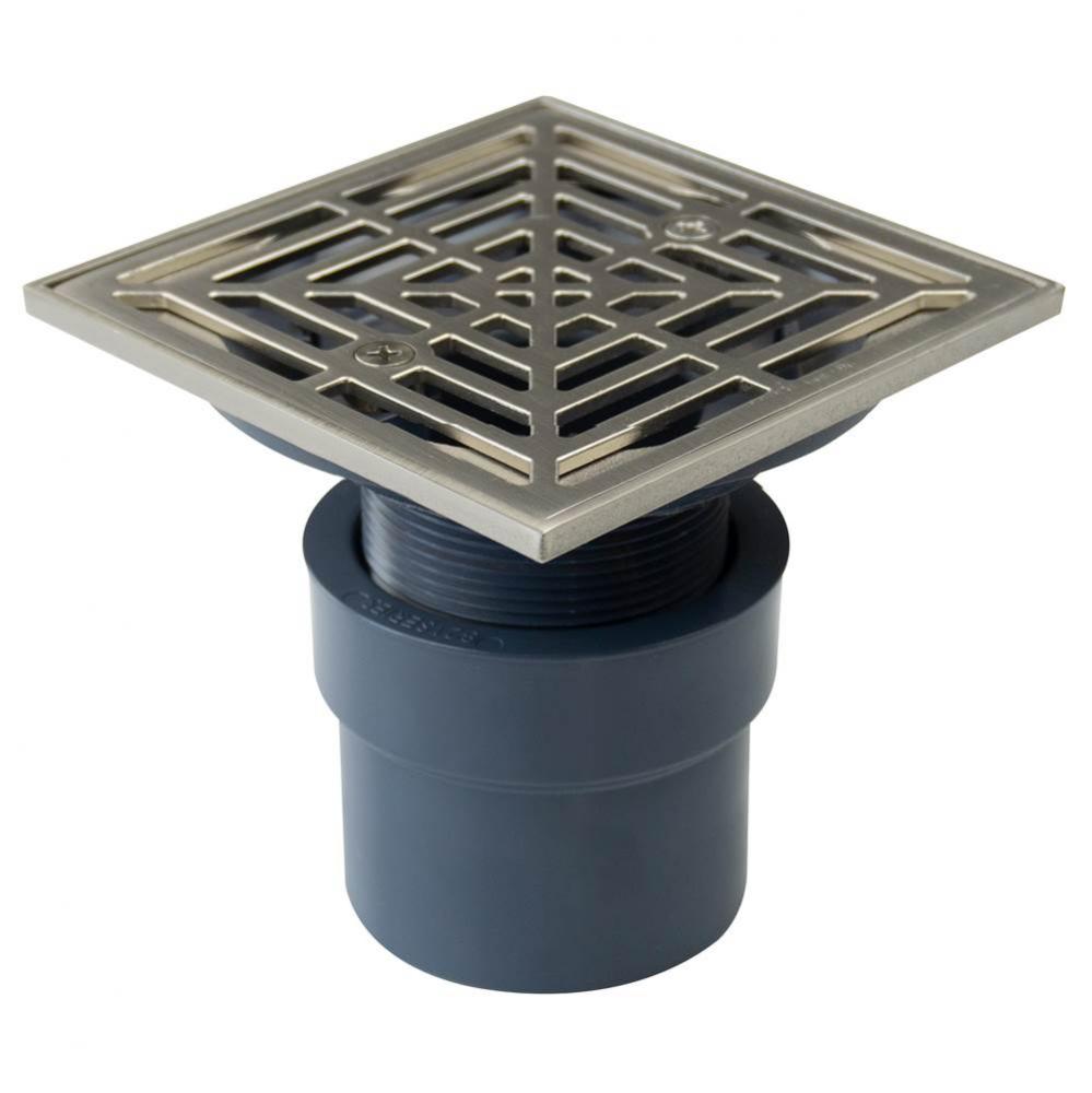 Drain Shower On Grade Pvc Nickel R&s Sq