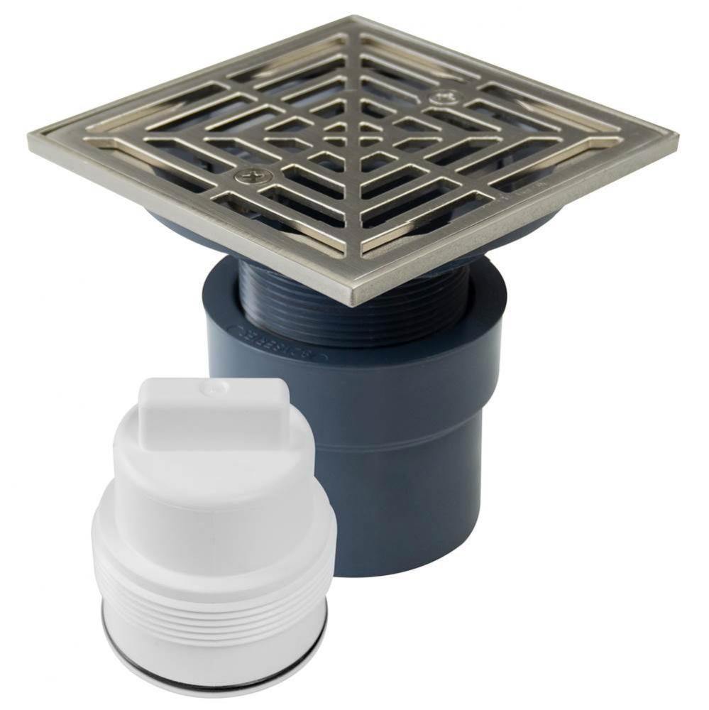 Drain & Plug Shower Pvc Sn R&s Sq