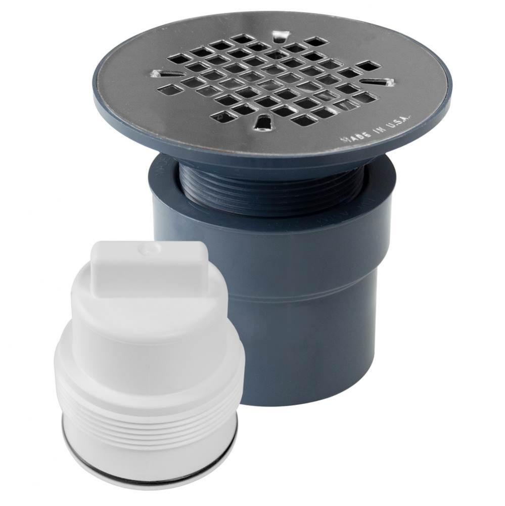 Drain & Plug On Grade Ss Strainer Snap Rnd
