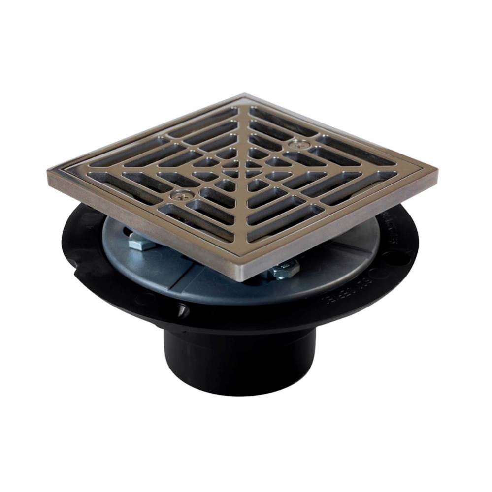 Drain Shwr Pan Abs Pol-ss R&s Sq