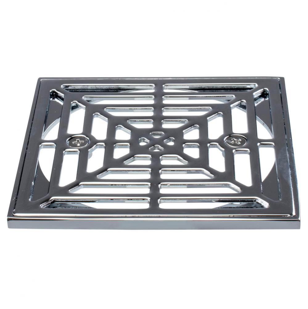 Strainer & Ring Cast Chrome Finish 4.5 Sqr