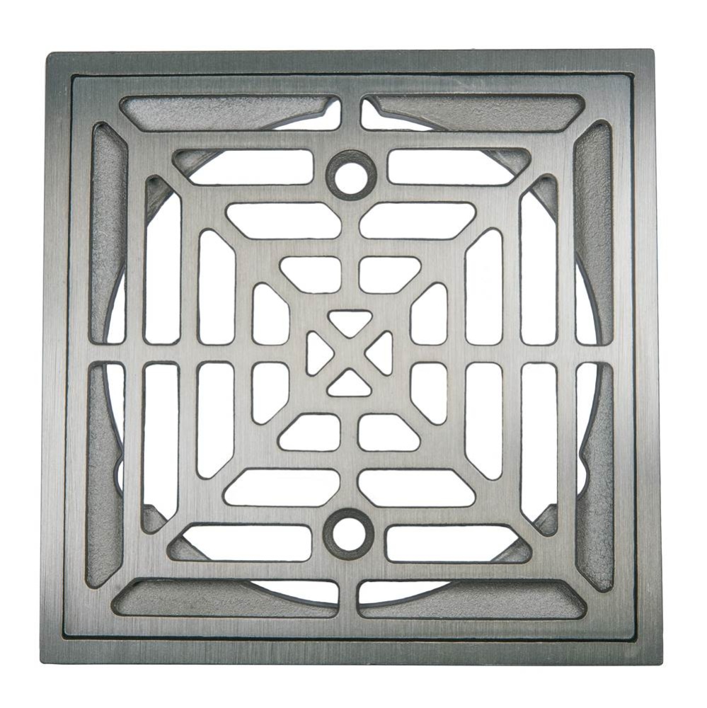 Strainer & Ring Cast Nickel Finish 4.5 Sq