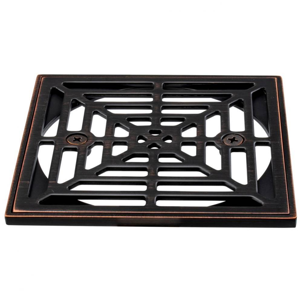 Strainer & Ring Cast Bronze Finish 4.5 Sqr