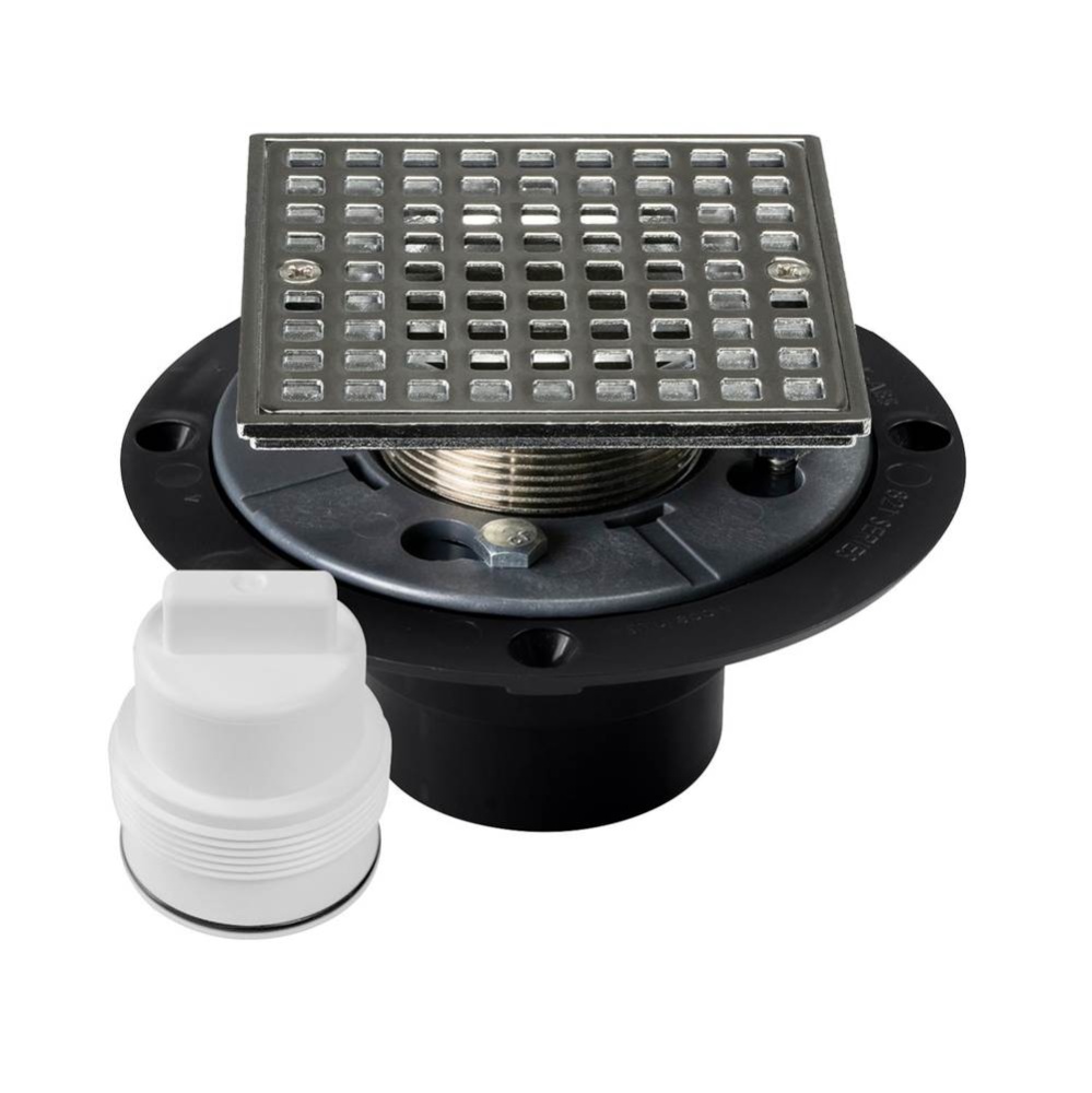 Drain & Plug Shwr Pan Abs Chrm Sq