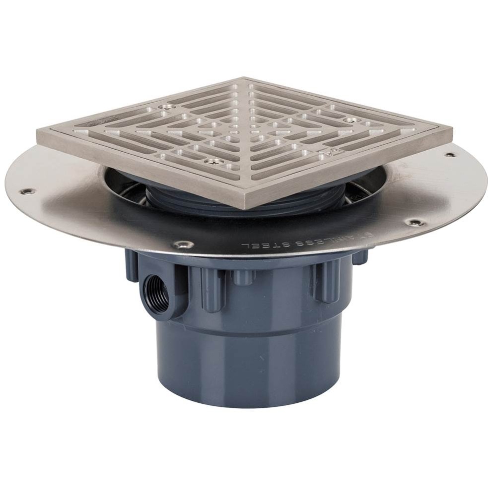 Drain Halo 3 Pvc Ss R&s Sqr