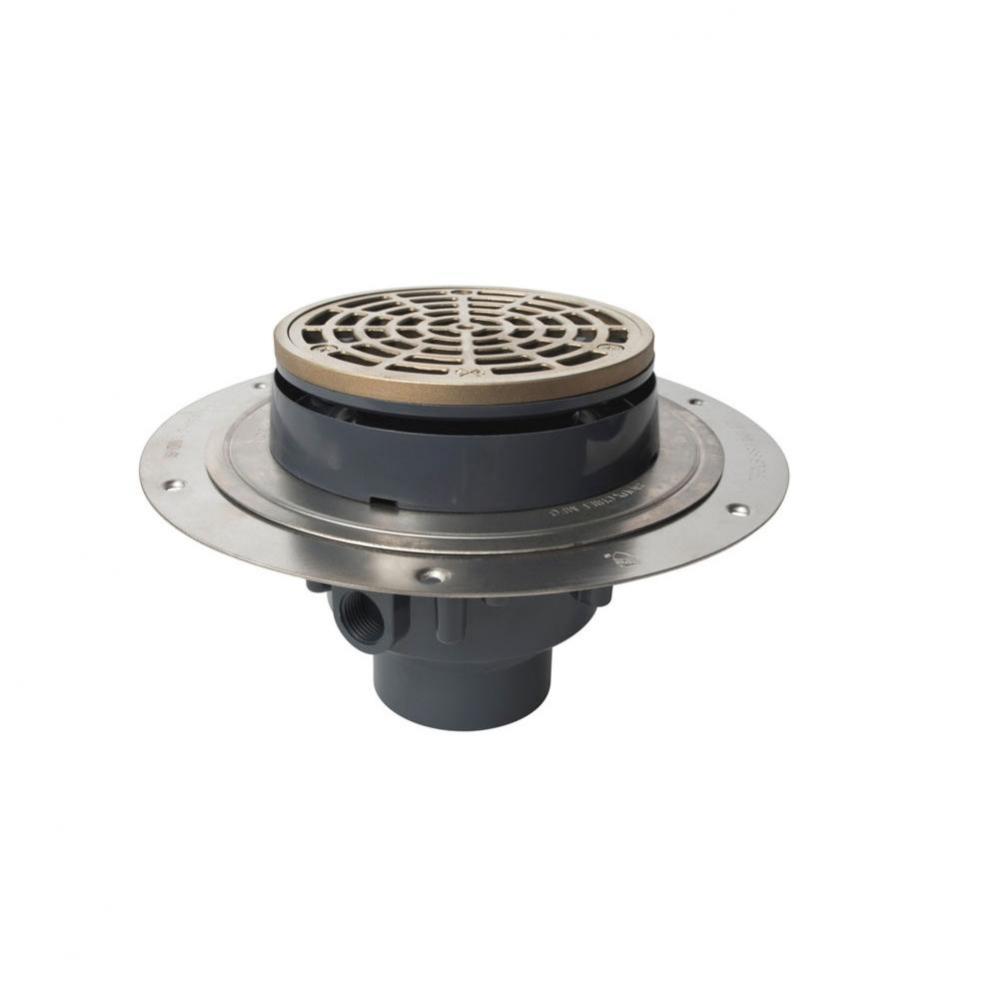 Drain Fl Halo W/Cc 3 Pvc Nb R And S Rd