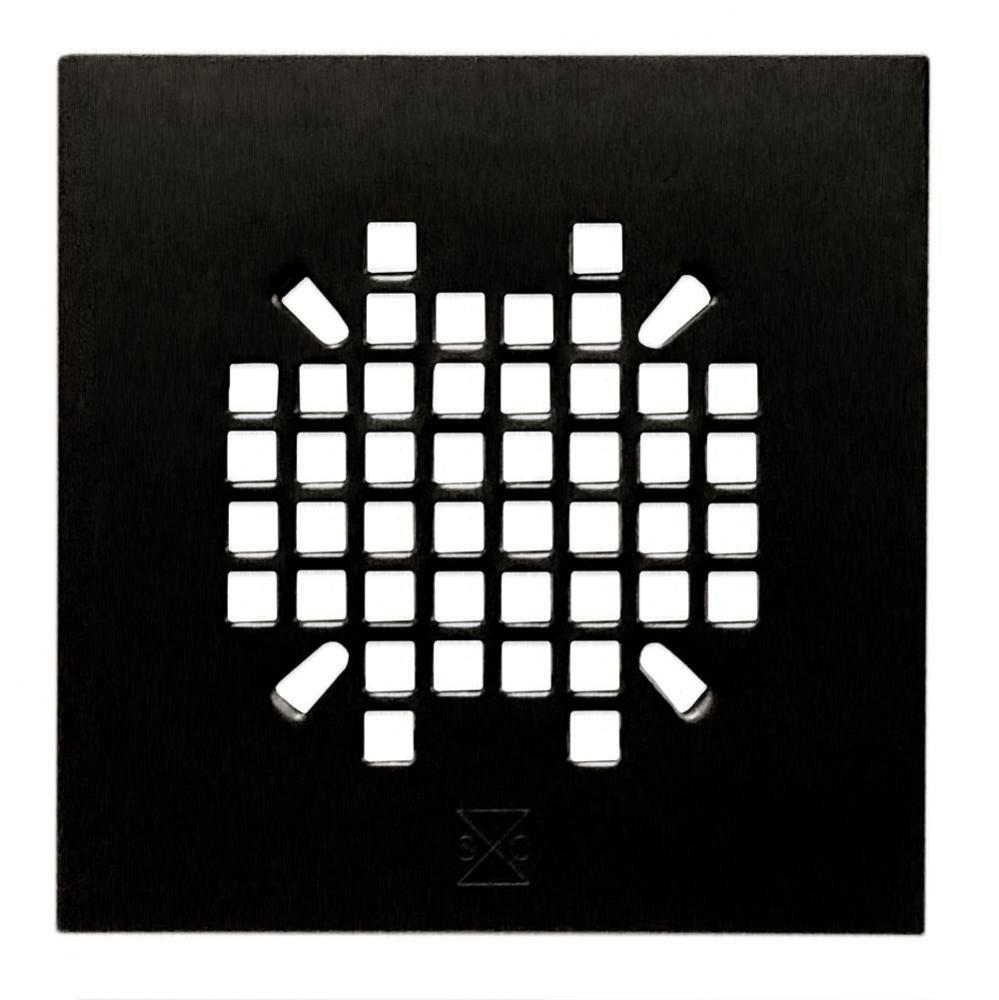 Strainer 19 Ga 4.25 Matte Blk Finish Snap Sq