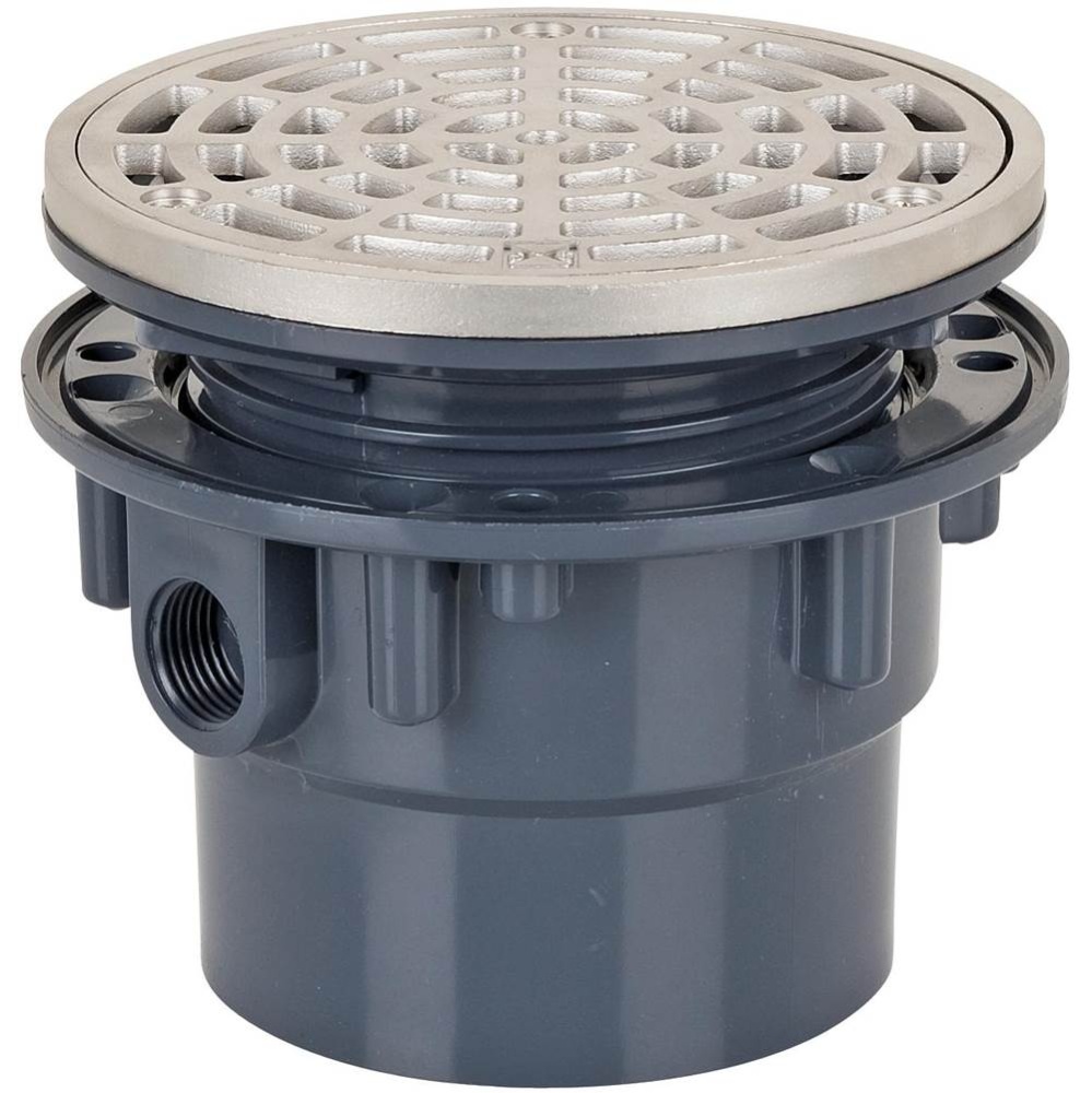 Adj Floor Drain 3 Pvc 5ss R&s Rnd